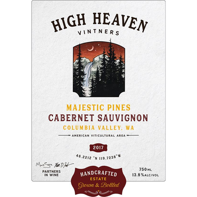 High Heaven Vintners Columbia Valley Majestic Pines Cabernet Sauvignon 750ml - Available at Wooden Cork