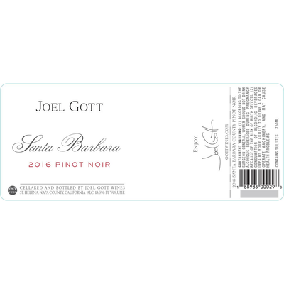 Joel Gott Santa Barbara Pinot Noir 750ml - Available at Wooden Cork