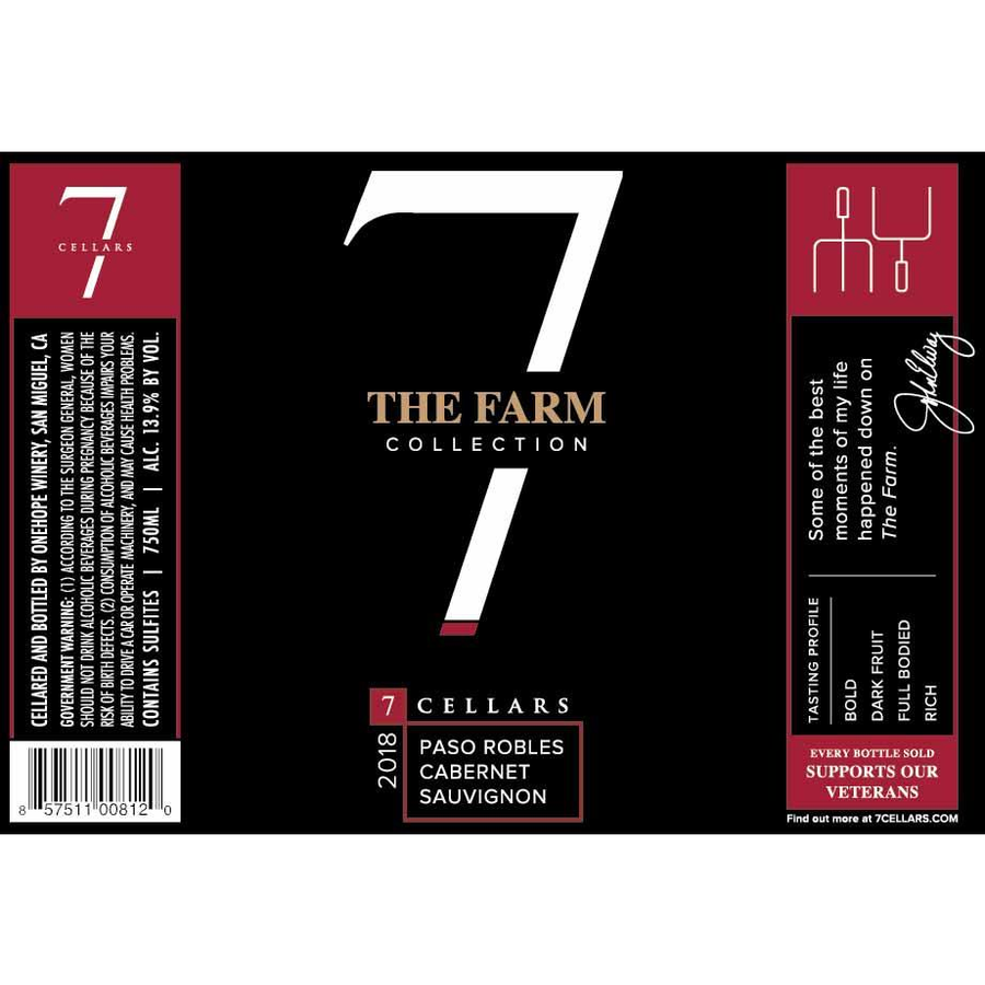 7Cellars The Farm Collection Paso Robles Cabernet Sauvignon 750ml - Available at Wooden Cork