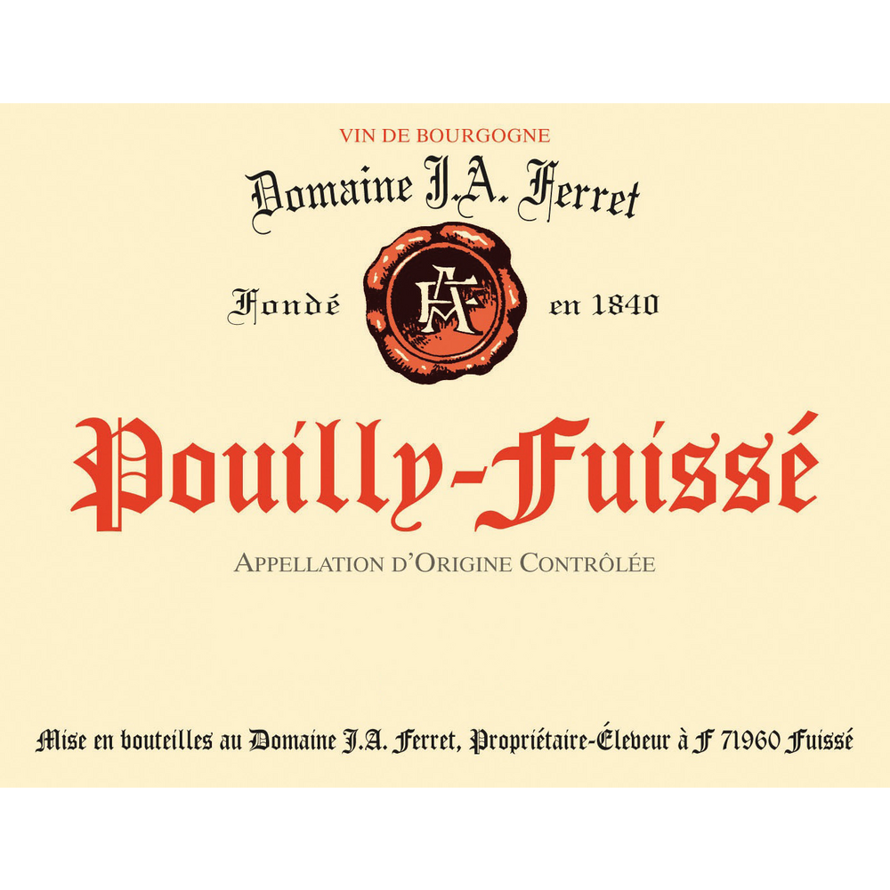 Domaine Ferret Pouilly Fuisse Domaine Ferret Chardonnay 750ml - Available at Wooden Cork