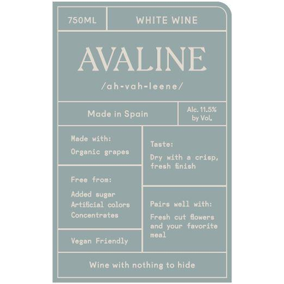 Avaline Spain White Blend 750ml - Available at Wooden Cork