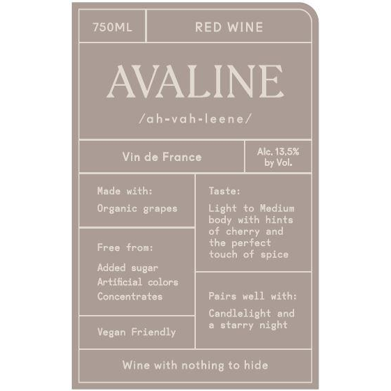Avaline France Red Blend 750ml - Available at Wooden Cork