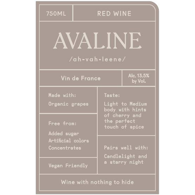 Avaline France Red Blend 750ml - Available at Wooden Cork