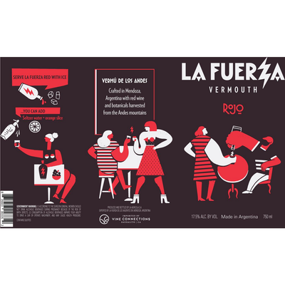 La Fuerza Mendoza Rojo Vermouth 750ml - Available at Wooden Cork