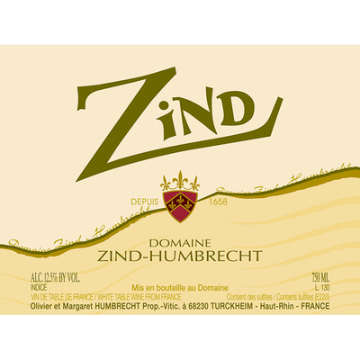 Domaine Zind-Humbrecht Zind White Blend 750ml - Available at Wooden Cork