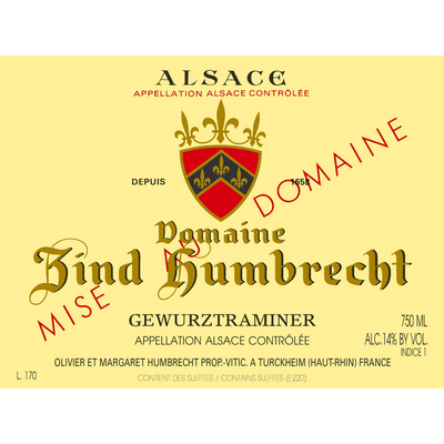 Domaine Zind-Humbrecht Alsace Gewurztraminer 750ml - Available at Wooden Cork