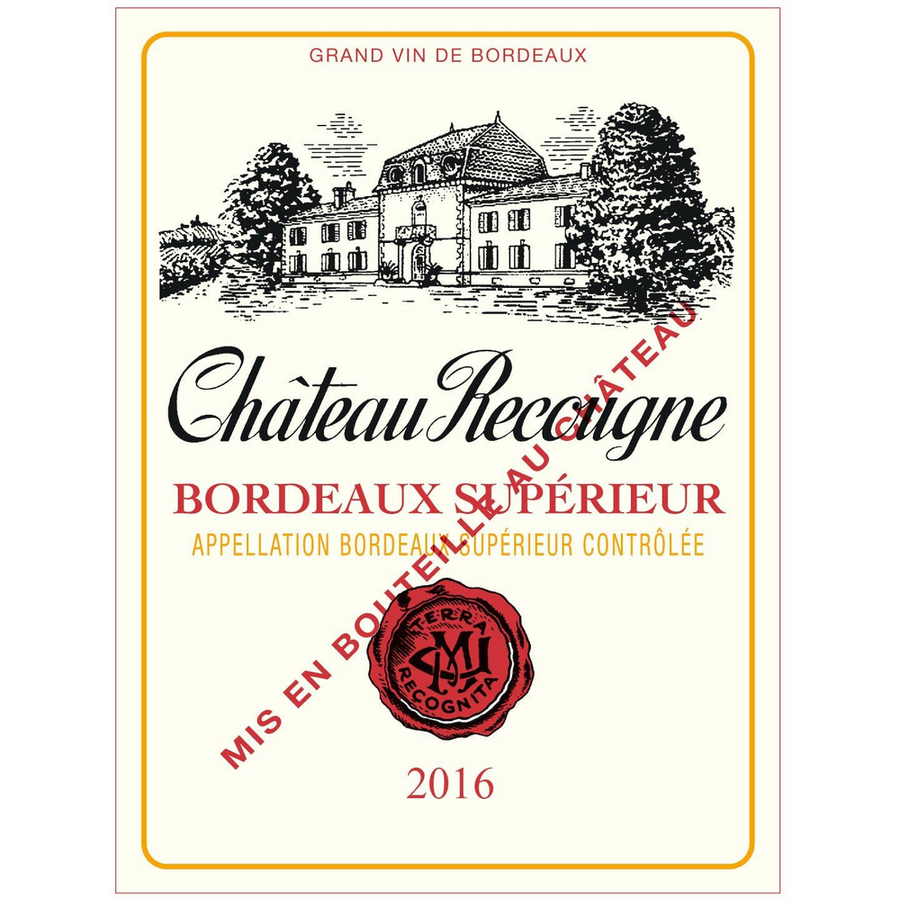 Chateau Recougne Bordeaux Superieur Red Bordeaux Blend 750ml - Available at Wooden Cork