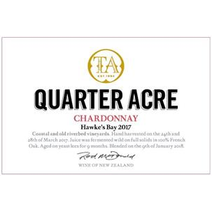 Quarter Acre Hawke's Bay Chardonnay 750ml - Available at Wooden Cork