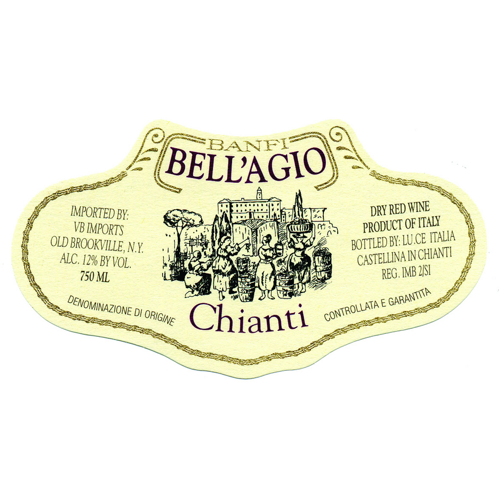 Bell'Agio Chianti DOCG Sangiovese 750ml Straw Basket - Available at Wooden Cork