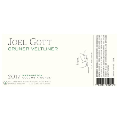 Joel Gott Washington Gruner Veltliner 750ml - Available at Wooden Cork