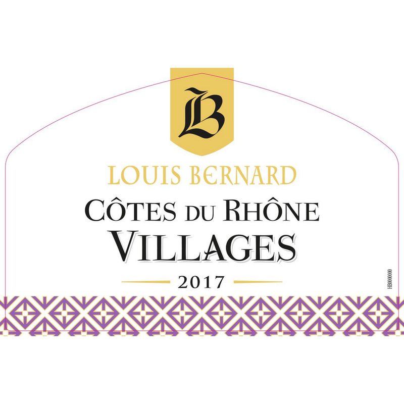 Louis Bernard Cotes Du Rhone Villages Red Blend 750ml - Available at Wooden Cork