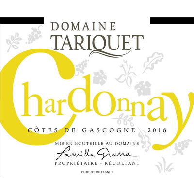 Domaine Tariquet Cotes de Cascogne IGP Chardonnay 750ml - Available at Wooden Cork