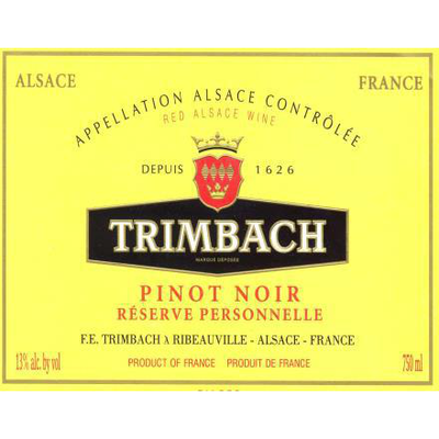 Trimbach Alsace Reserve Personnelle Pinot Noir 750ml - Available at Wooden Cork