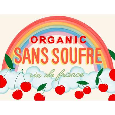 Cherries & Rainbows Vin De France Organic Sans Soufre Red Blend 750ml - Available at Wooden Cork