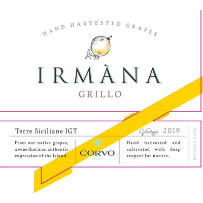 Corvo Irmana Terre Siciliane IGT Grillo 750ml - Available at Wooden Cork