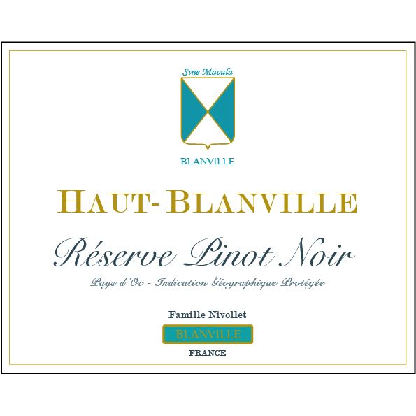 Chateau Haut-Blanville Pays d'Oc IGP Reserve Pinot Noir 750ml - Available at Wooden Cork