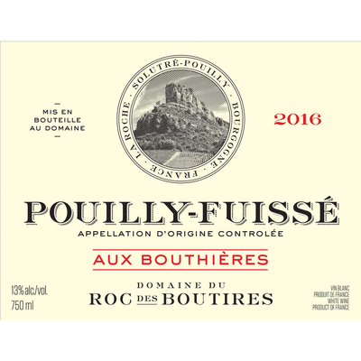 Roc Des Boutires Aux Bouthieres Pouilly-Fuisse Chardonnay 750ml - Available at Wooden Cork