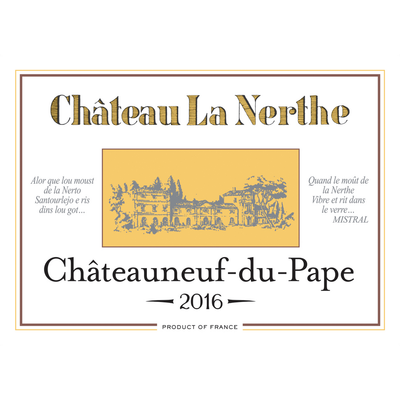 Chateau La Nerthe Chateauneuf-Du-Pape Blanc Southern Rhone White Blend 750ml - Available at Wooden Cork