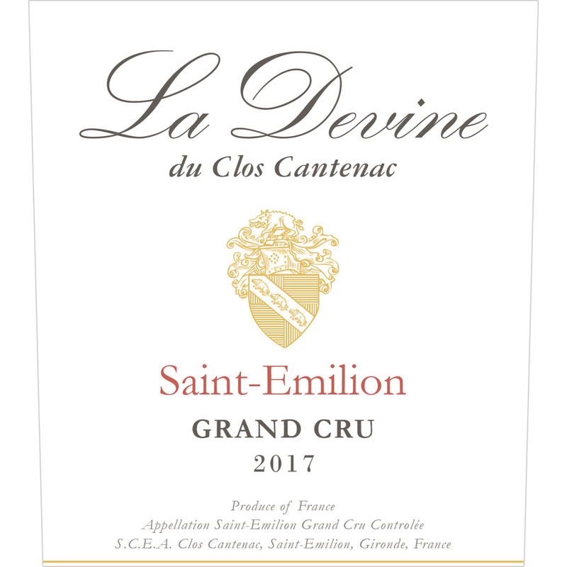 Clos Cantenac La Devine Saint Emilion Grand Cru Bordeaux Rouge 750ml - Available at Wooden Cork