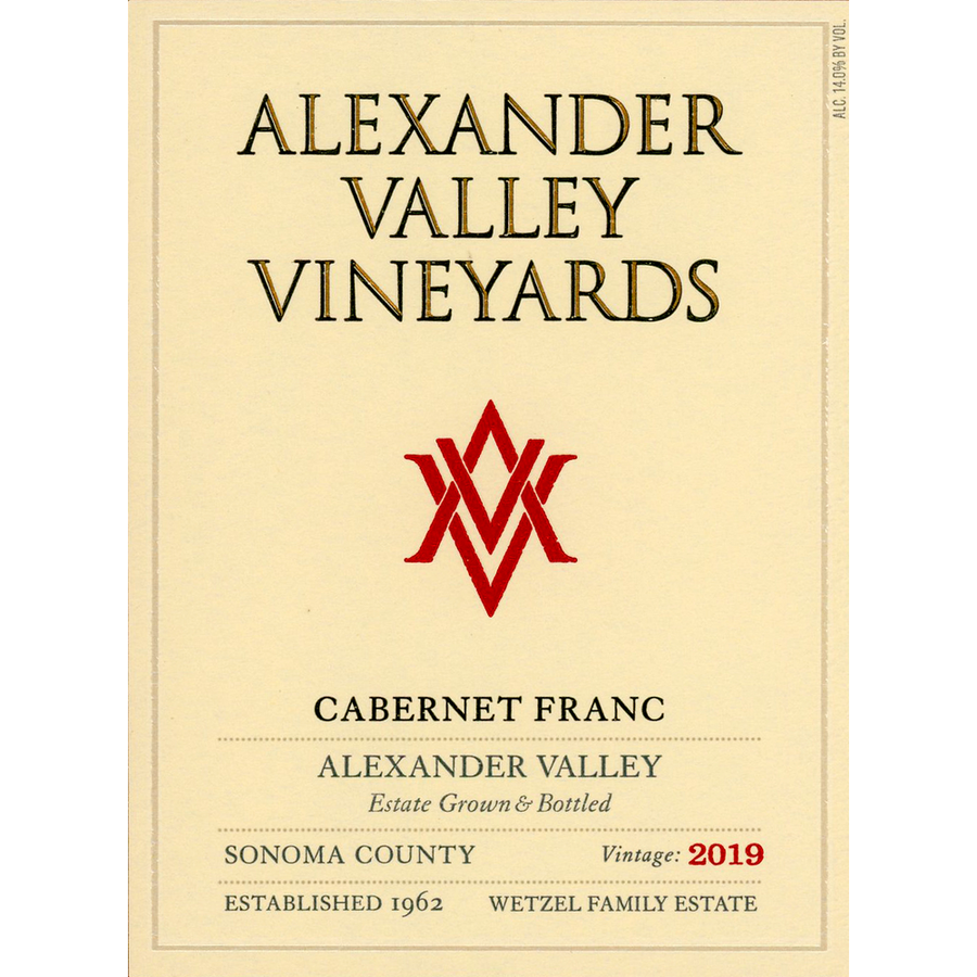Alexander Valley Vineyards Estate Cabernet Franc 750ml - Available at Wooden Cork