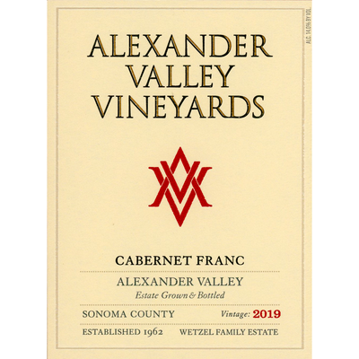 Alexander Valley Vineyards Estate Cabernet Franc 750ml - Available at Wooden Cork