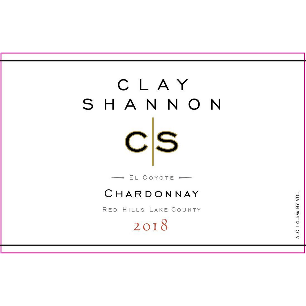 Clay Shannon Lake County Chardonnay 750ml - Available at Wooden Cork