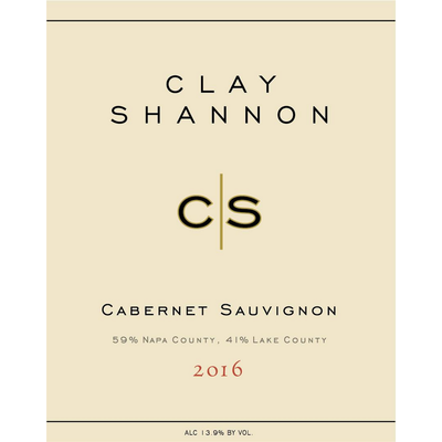 Clay Shannon Lake County Cabernet Sauvignon 750ml - Available at Wooden Cork