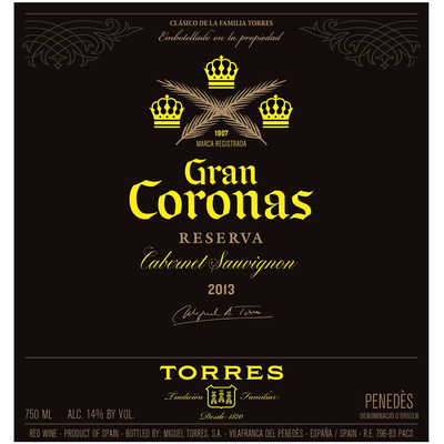 Torres Gran Coronas Reserva Penedes Red Blend 750ml - Available at Wooden Cork