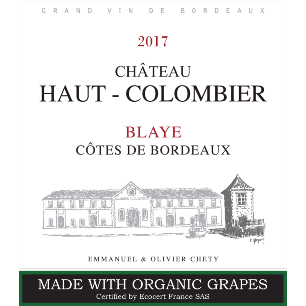 Chateau Haut Colombier Cotes De Bordeaux Blaye AOC Red Bordeaux Blend 750ml - Available at Wooden Cork