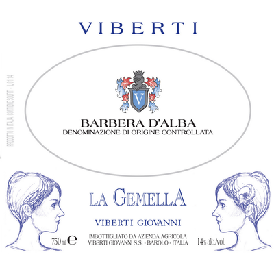Viberti Barbera D'Alba La Gemella Barbera 750ml - Available at Wooden Cork