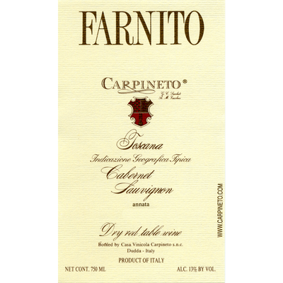 Carpineto Farnito Tuscany Cabernet Sauvignon 750ml - Available at Wooden Cork