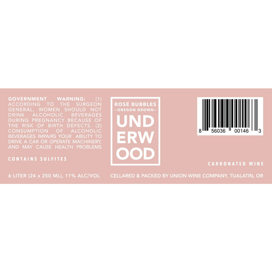 Underwood Cellars Oregon Rose Bubbles 750ml - Available at Wooden Cork