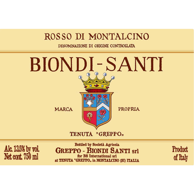 Biondi Santi Rosso Di Montalcino Sangiovese 750ml - Available at Wooden Cork