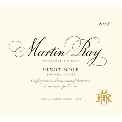 Martin Ray Sonoma Coast Pinot Noir 750ml - Available at Wooden Cork