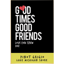 Love Cork Screw Good Times Good Friends Pinot Grigio 750ml - Available at Wooden Cork