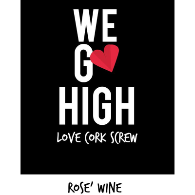 Love Cork Screw We Go High Rose 750ml - Available at Wooden Cork