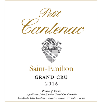 Clos Cantenac Petite Cantenac Saint Emilion Grand Cru Red Bordeaux Blend 750ml - Available at Wooden Cork