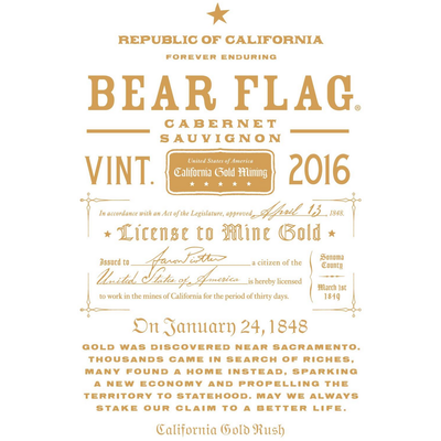 Bear Flag Sonoma County Cabernet Sauvignon 750ml - Available at Wooden Cork