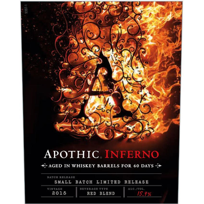 Apothic California Inferno Red Blend 750ml - Available at Wooden Cork