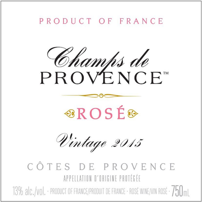 Champs De Provence Cotes De Provence Brut Rose 750ml - Available at Wooden Cork