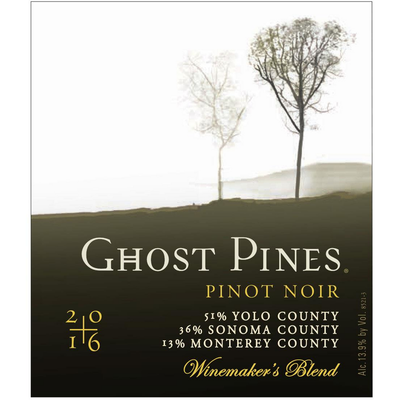 Ghost Pines Yolo/Sonoma/Monterey County Pinot Noir 750ml - Available at Wooden Cork