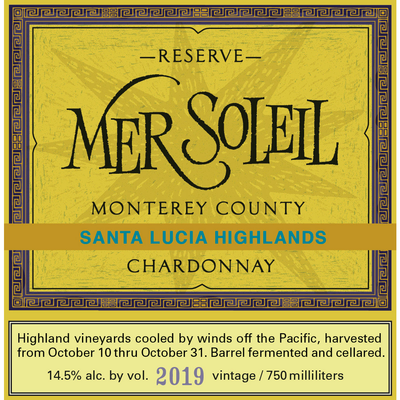 Mer Soleil Santa Lucia Highlands Reserve Chardonnay 750ml - Available at Wooden Cork