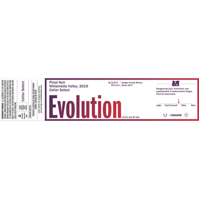 Evolution Willamette Valley Pinot Noir 750ml - Available at Wooden Cork
