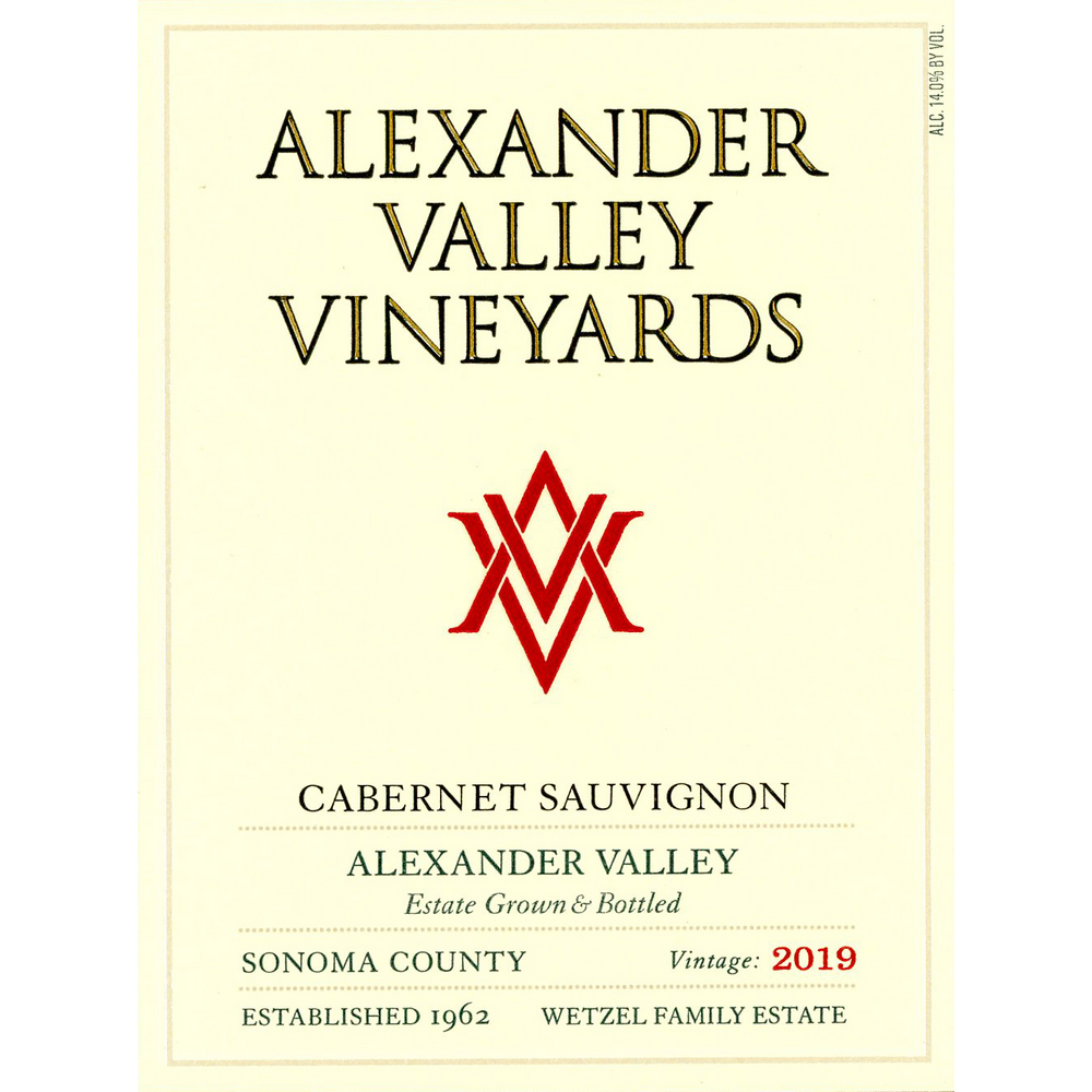 Alexander Valley Vineyards Estate Cabernet Sauvignon 750ml - Available at Wooden Cork