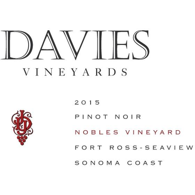 J. Davies Sonoma Coast Nobles Vineyard Pinot Noir 750ml - Available at Wooden Cork