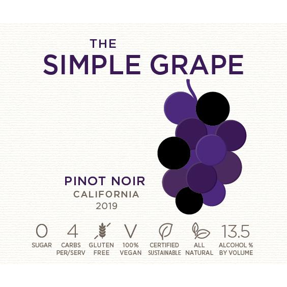 The Simple Grape California Pinot Noir 750ml - Available at Wooden Cork
