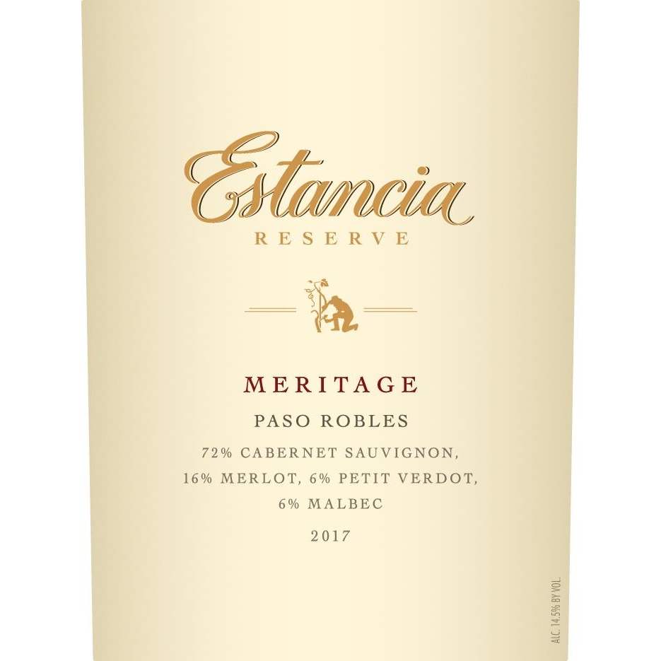 Estancia Reserve Paso Robles Red Meritage 750ml - Available at Wooden Cork