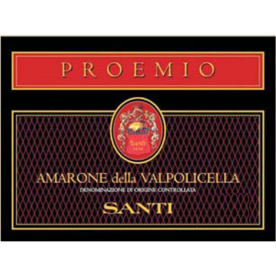 Santi Amarone Della Valpolicella Proemio Red Blend 750ml - Available at Wooden Cork