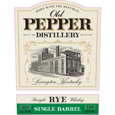 Old Pepper Distillery Single Barrel Straight Rye Whiskey - Available at Wooden Cork