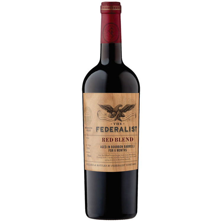 The Federalist Red Blend Aged In Bourbon Barrels Mendocino County - Available at Wooden Cork